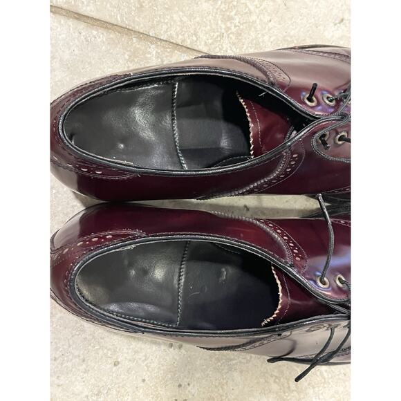 FLORSHEIM IMPERIAL Men's Leather Dress Shoes Blucher Brown Cordovan VTG USA 10D - Picture 12 of 15